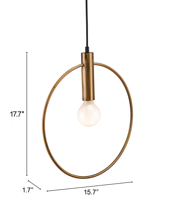 Zuo Irenza Ceiling Lamp Brass