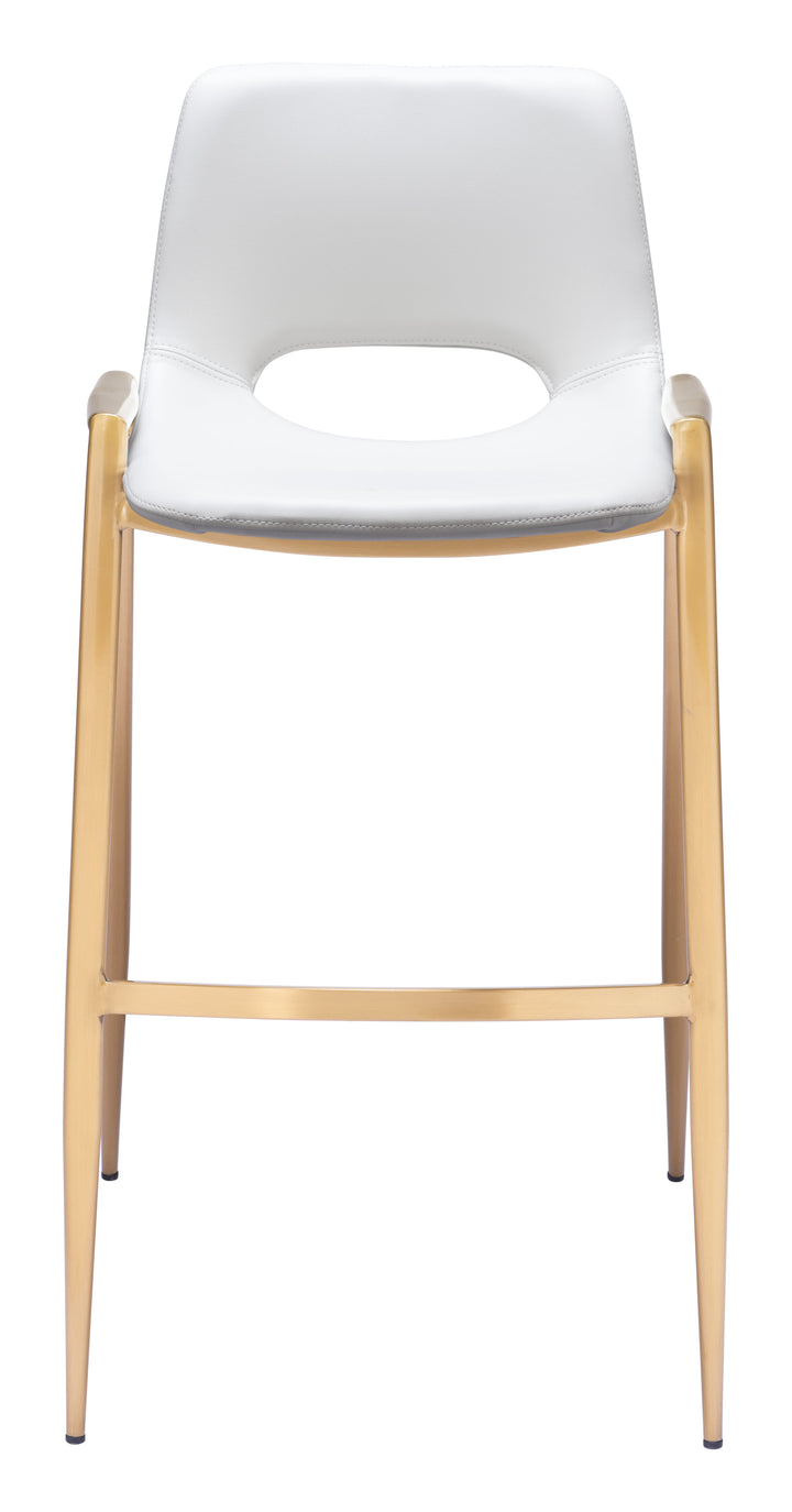 Zuo Desi Barstool (Set of 2) White & Gold