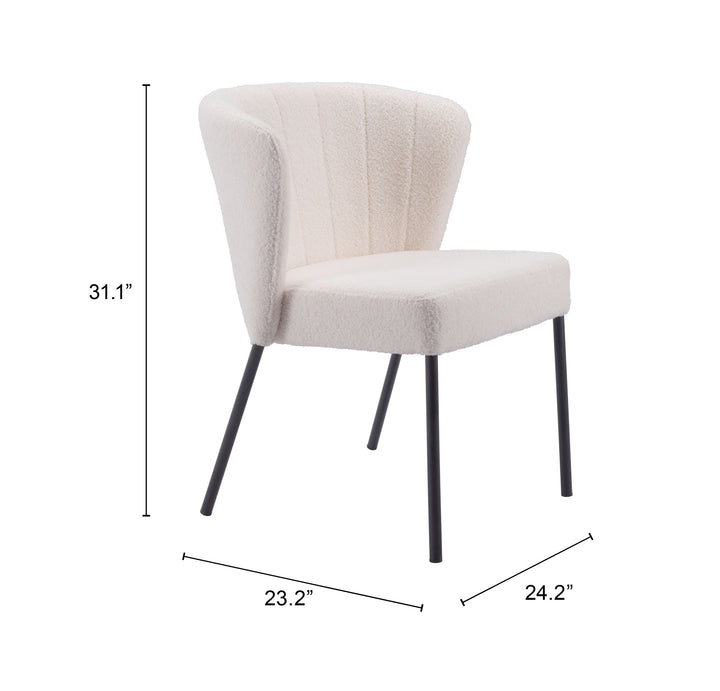 Zuo Aimee Dining Chair (Set of 2) Cream