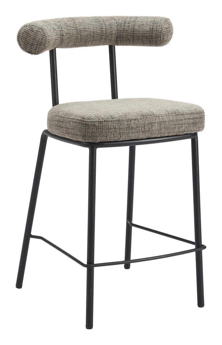 Zuo Kede Counter Stool Green Tweed