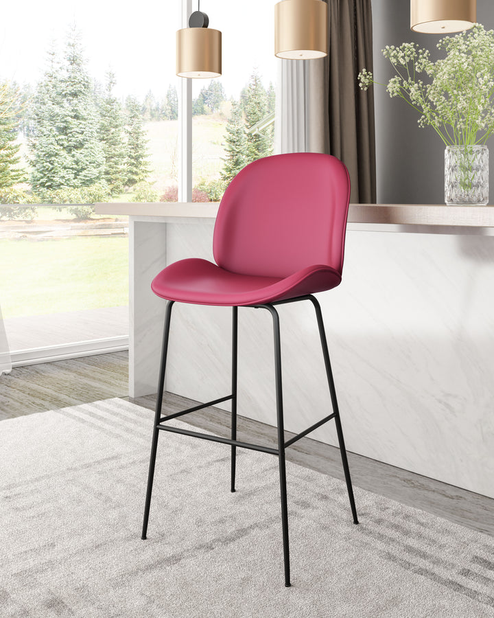 Zuo Miles Barstool Red