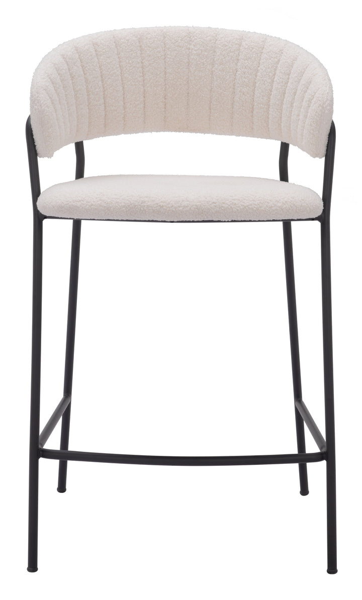 Zuo Josephine Counter Stool (Set of 2) Cream