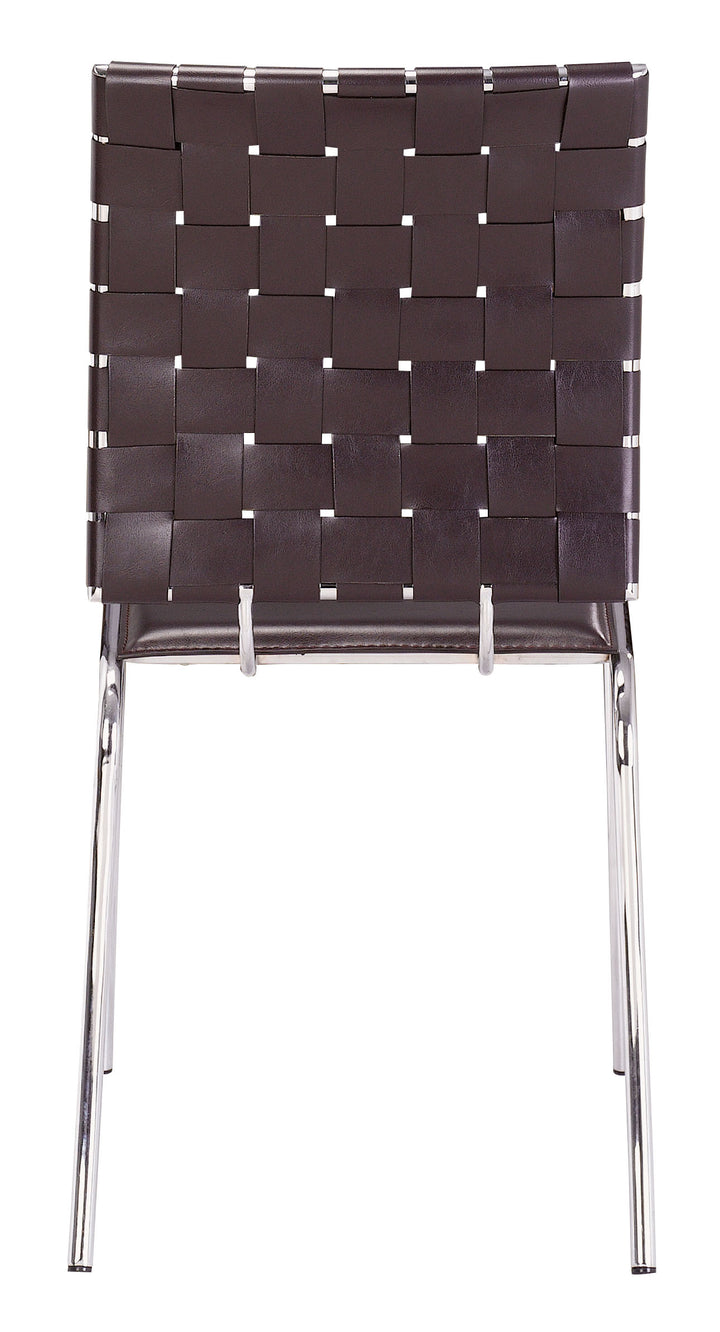 Zuo Criss Cross Dining Chair (Set of 4) Espresso