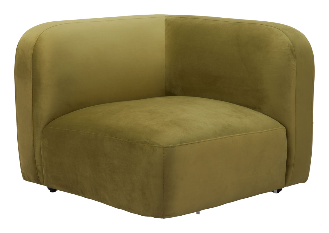 Zuo Biak Corner Chair Green