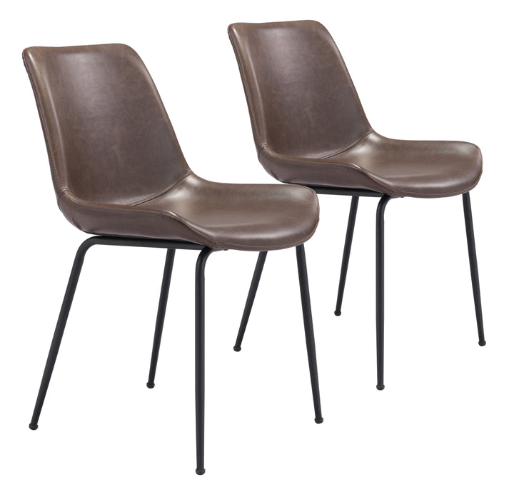 Zuo Byron Dining Chair (Set of 2) Brown