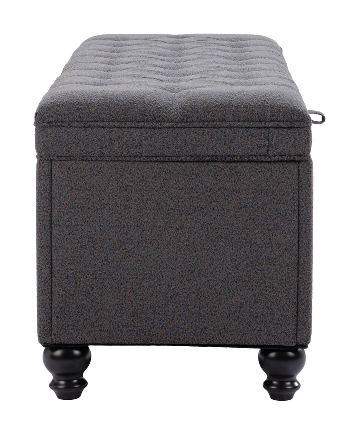 Zuo Halifax Storage Bench Gravel Gray