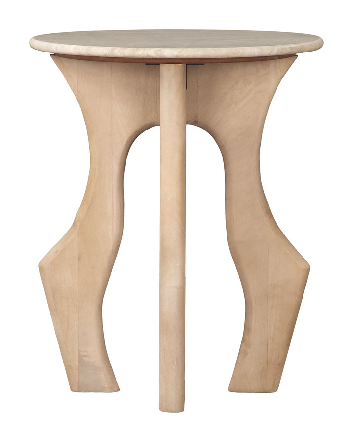 Zuo Eda Side Table White & Natural