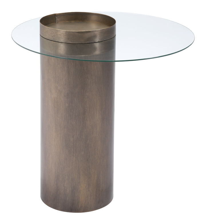 Zuo Emi End Table Antique Bronze