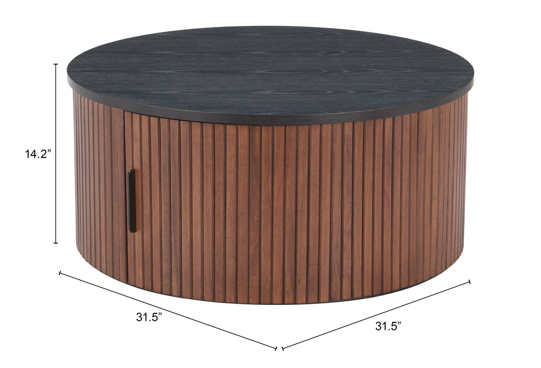 Zuo Nejaus Coffee Table Black & Walnut