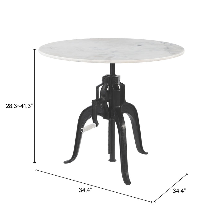 Zuo Mufid Bistro Table White & Black