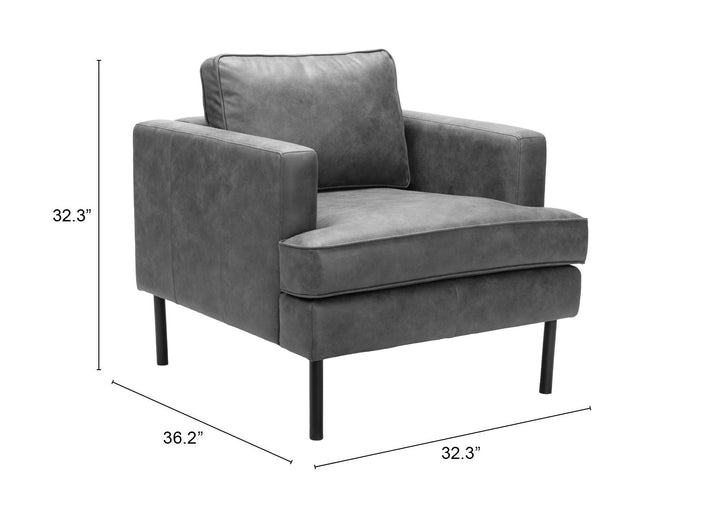 Zuo Decade Armchair Vintage Gray