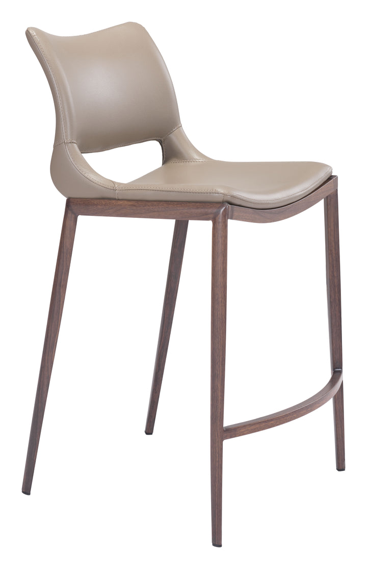 Zuo Ace Counter Stool (Set of 2) Brown & Walnut