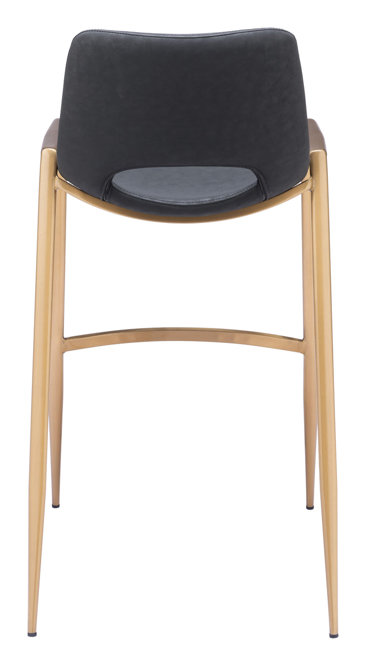 Zuo Desi Barstool (Set of 2) Black & Gold