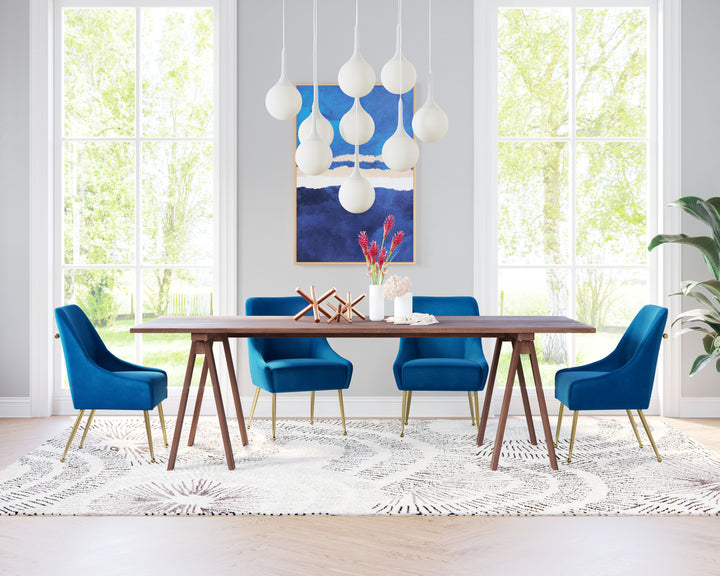 Zuo Maxine Dining Chair Navy Blue & Gold