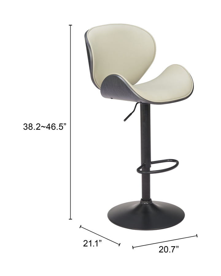 Zuo Meyane Barstool Gray