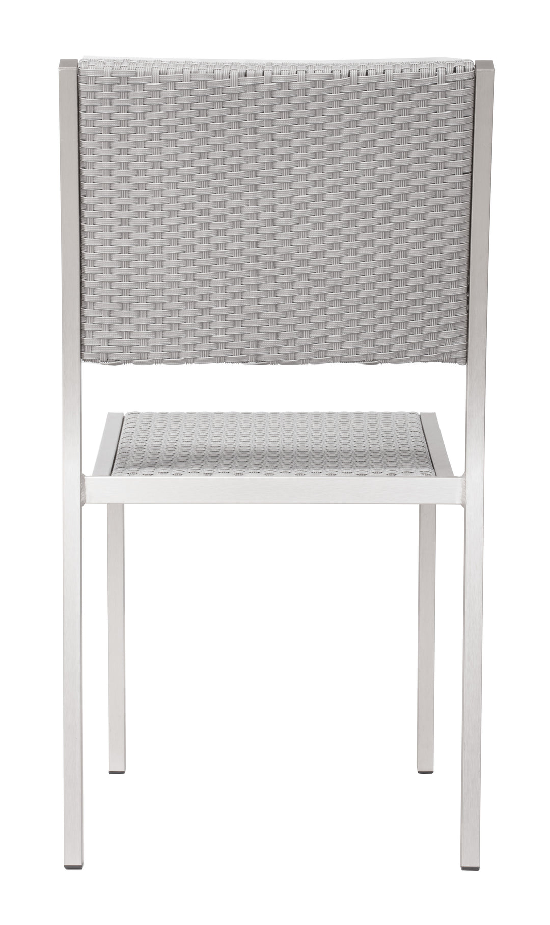 Zuo Metropolitan Armless Dining Chair (Set of 2) Gray & Silver