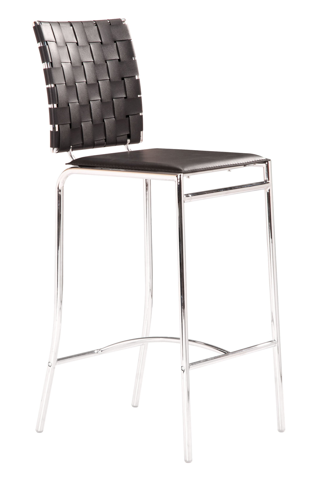 Zuo Criss Cross Counter Stool (Set of 2) Black