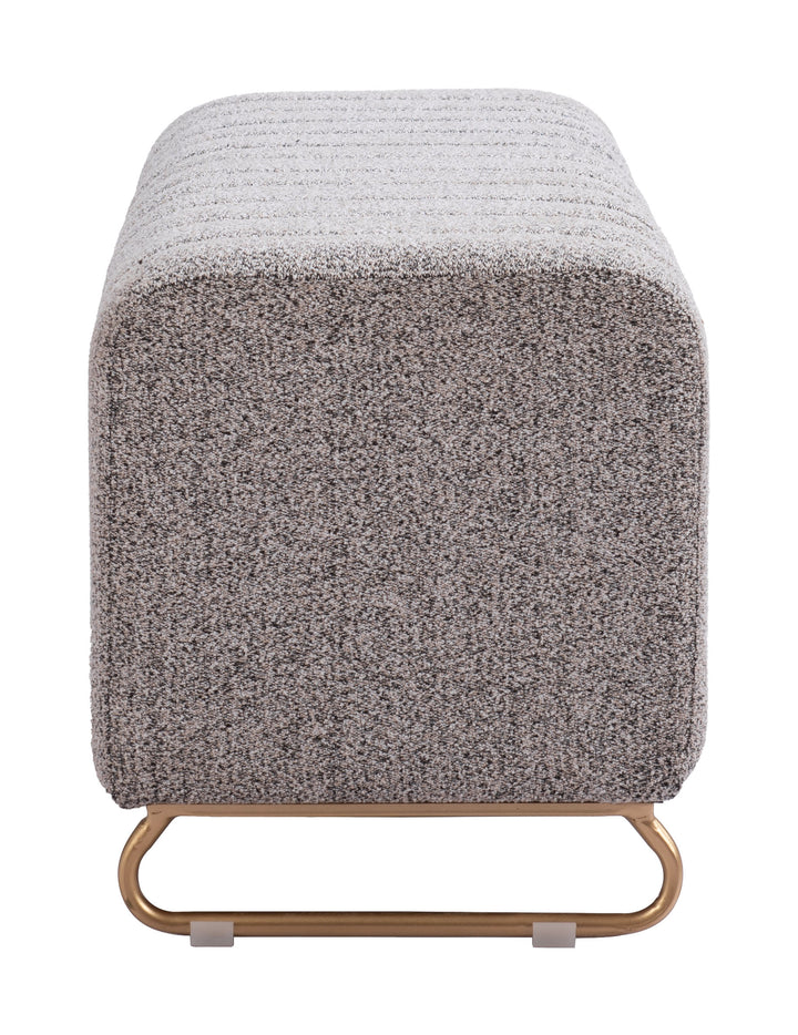 Zuo Pender Bench Stone Gray