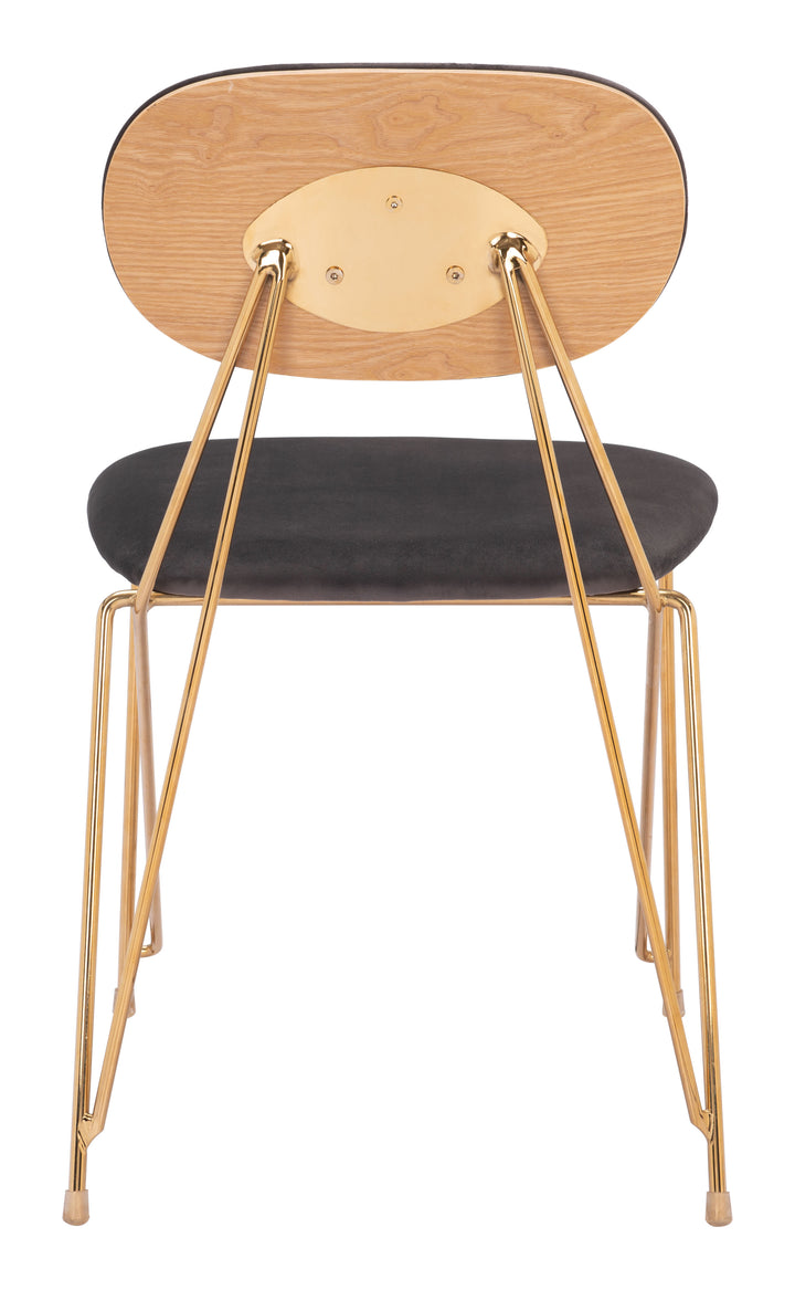 Zuo Georges Dining Chair (Set of 2) Gray & Gold