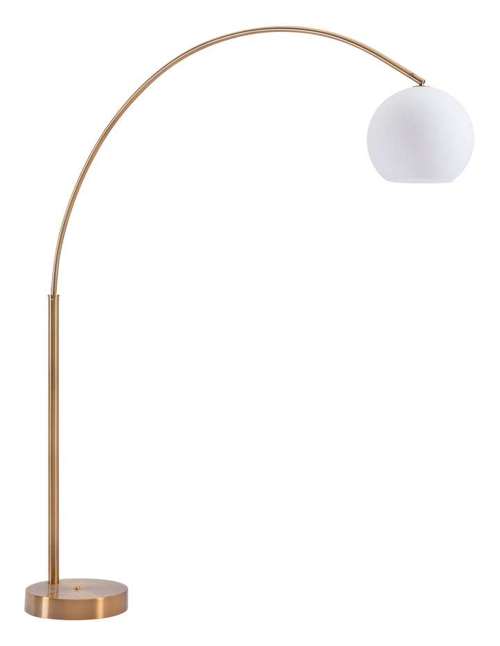 Zuo Griffith Floor Lamp Brass