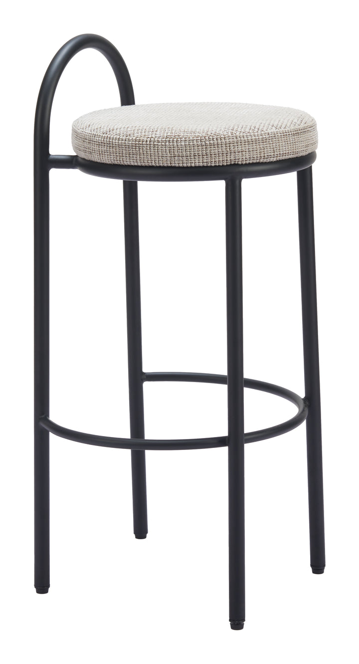 Zuo Sisal Barstool (Set of 2) Beige Tweed