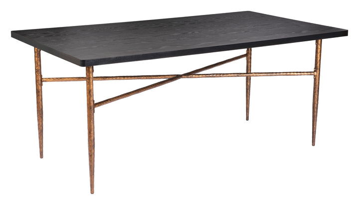 Zuo Nida Dining Table Black & Bronze