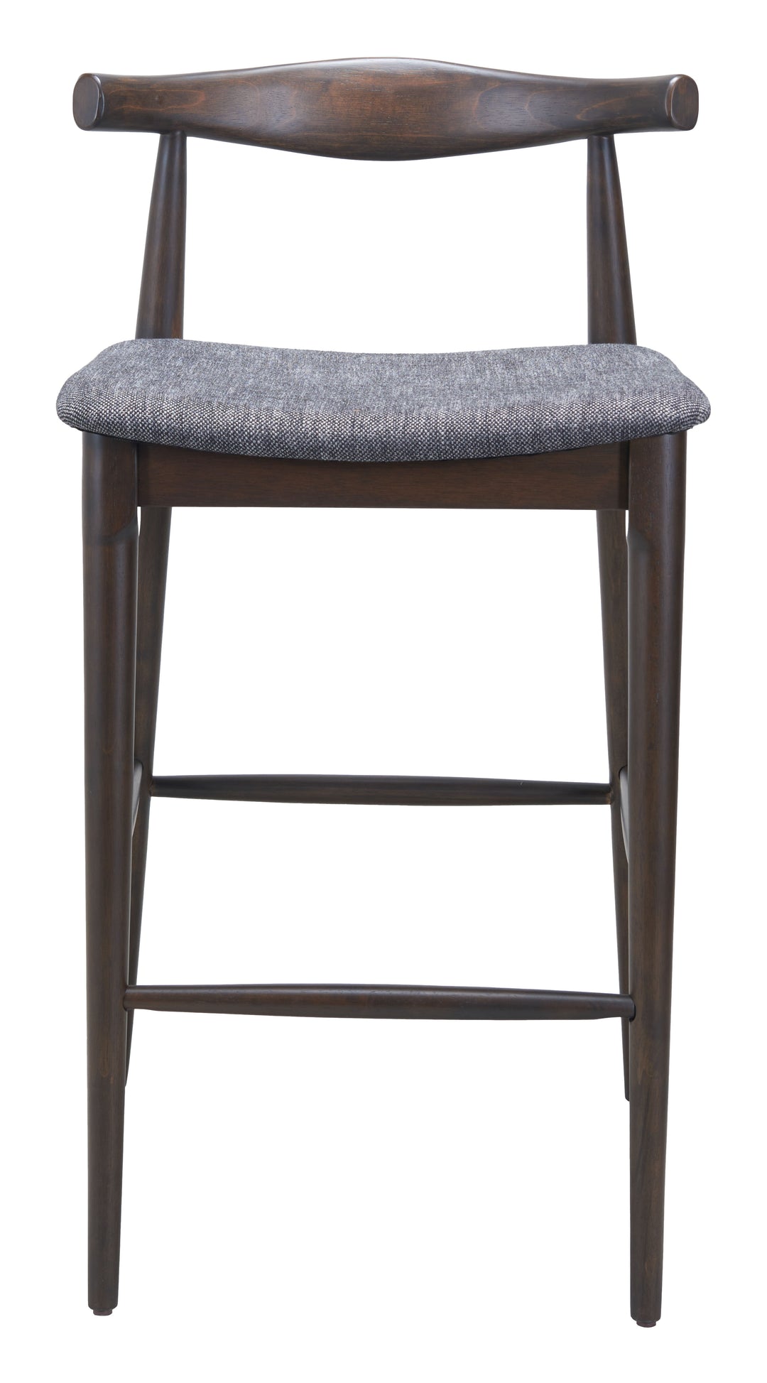 Zuo Tuzka Barstool (Set of 2) Gray & Espresso