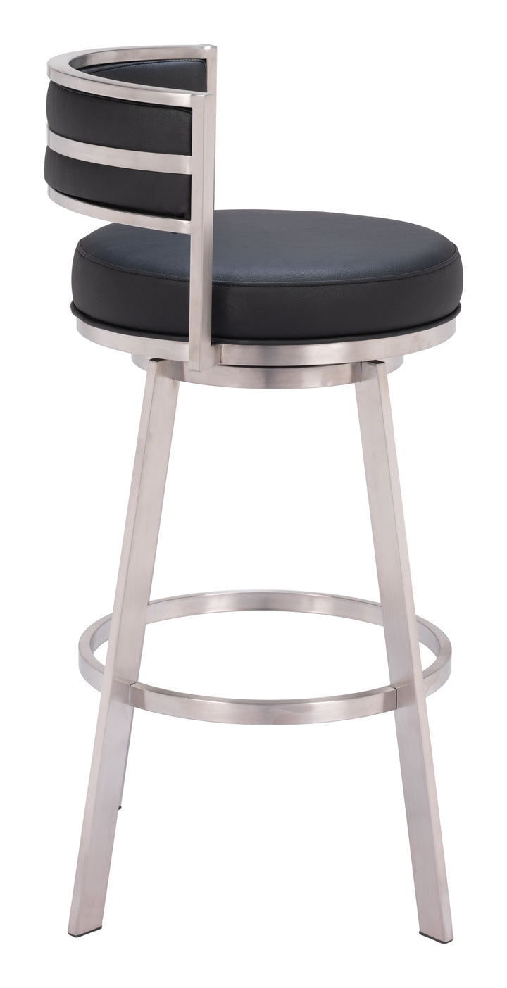 Zuo Gimsby Swivel Barstool Black