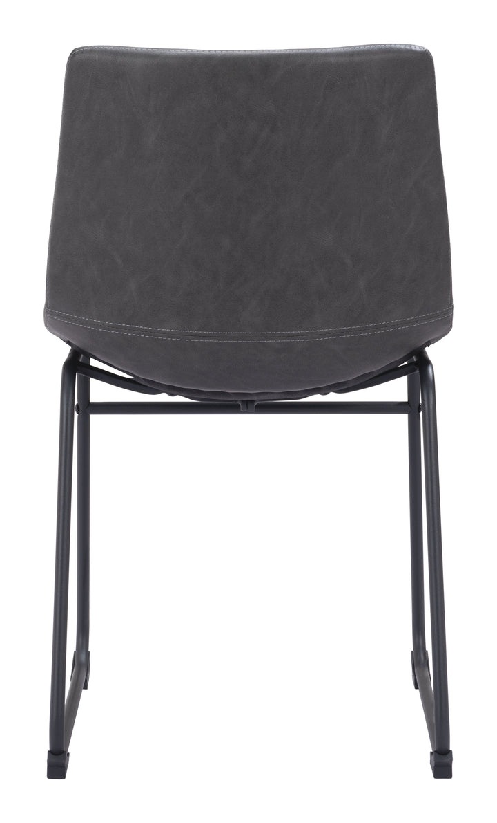 Zuo Smart Dining Chair (Set of 2) Charcoal