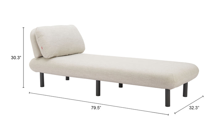 Zuo Aperto Chaise Beige