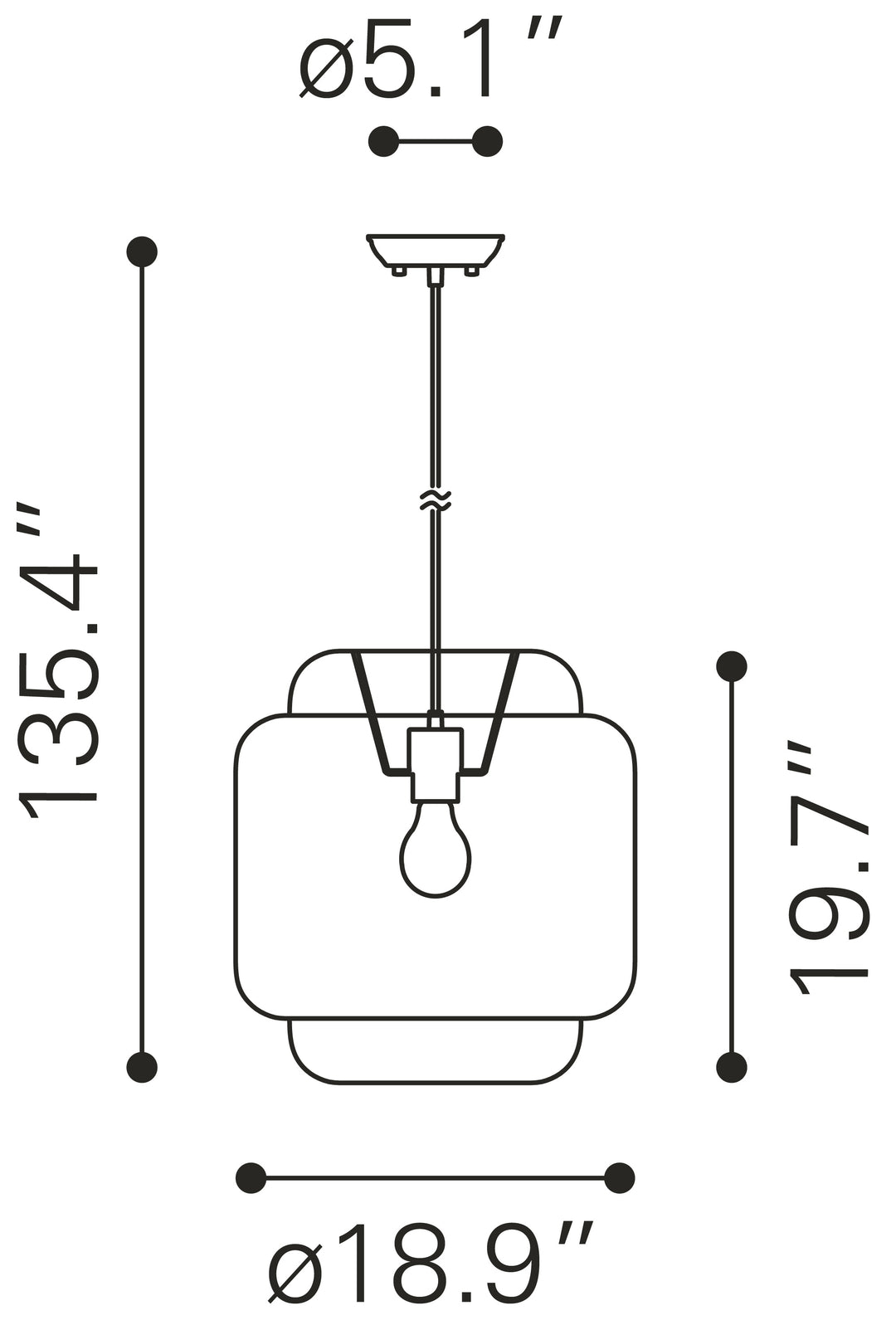Zuo Finch Ceiling Lamp Natural