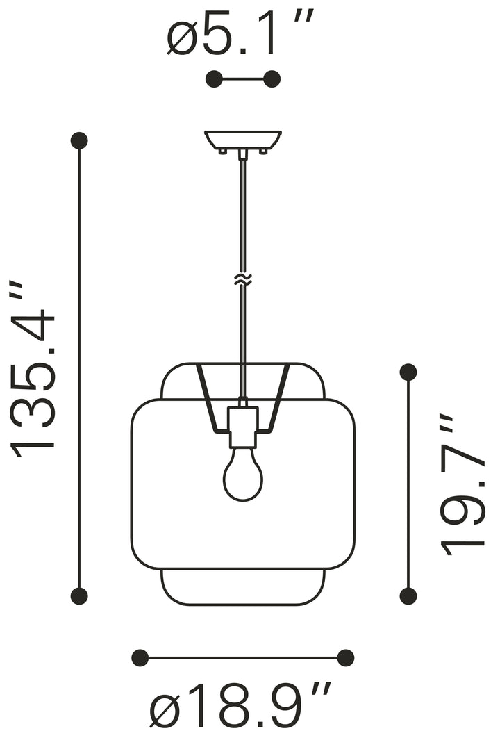 Zuo Finch Ceiling Lamp Natural
