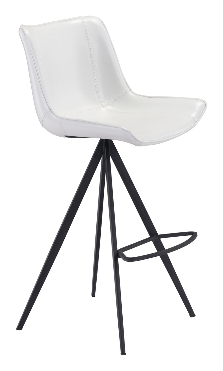Zuo Aki Barstool (Set of 2) White & Black