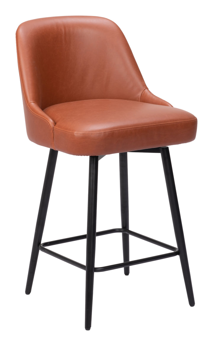 Zuo Keppel Swivel Counter Stool Brown