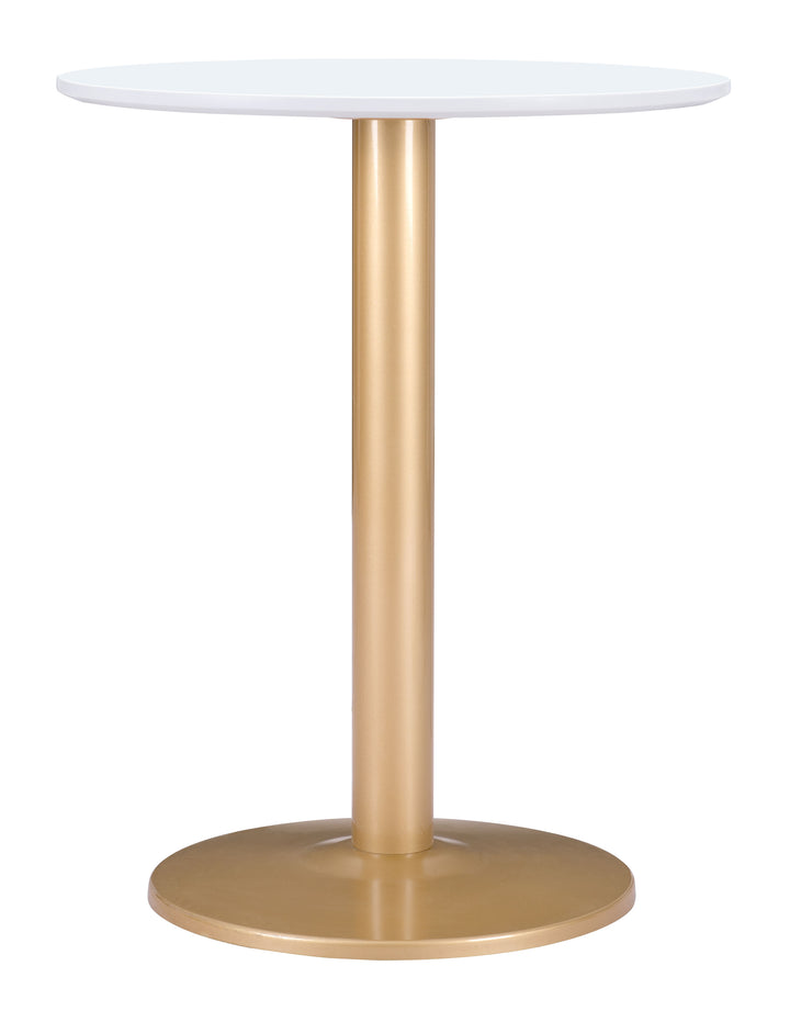 Zuo Alto Bistro Table White & Gold