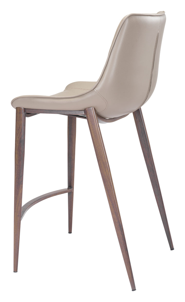 Zuo Magnus Counter Stool (Set of 2) Brown & Walnut
