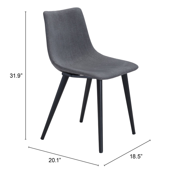 Zuo Daniel Dining Chair (Set of 2) Gray