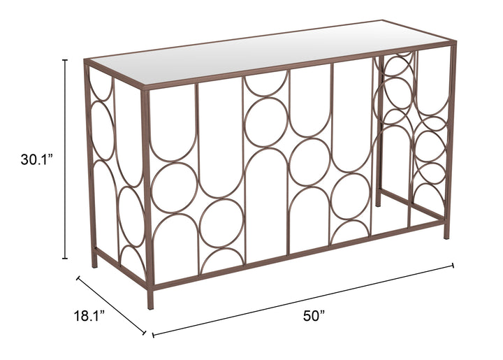 Zuo Convale Console Table Bronze