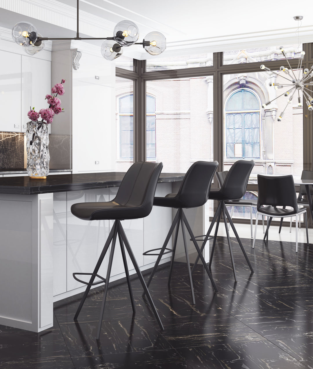 Zuo Aki Barstool (Set of 2) Black