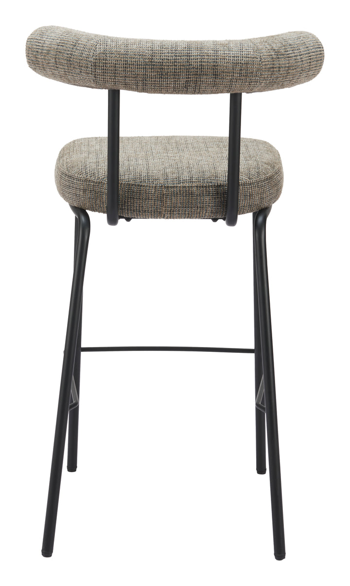 Zuo Kede Barstool Green Tweed