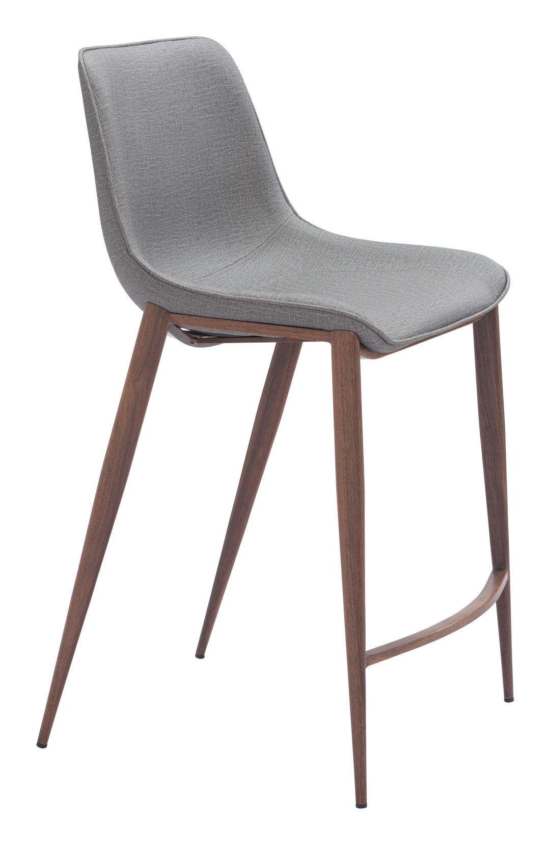 Zuo Magnus Counter Stool (Set of 2) Slate Gray & Walnut
