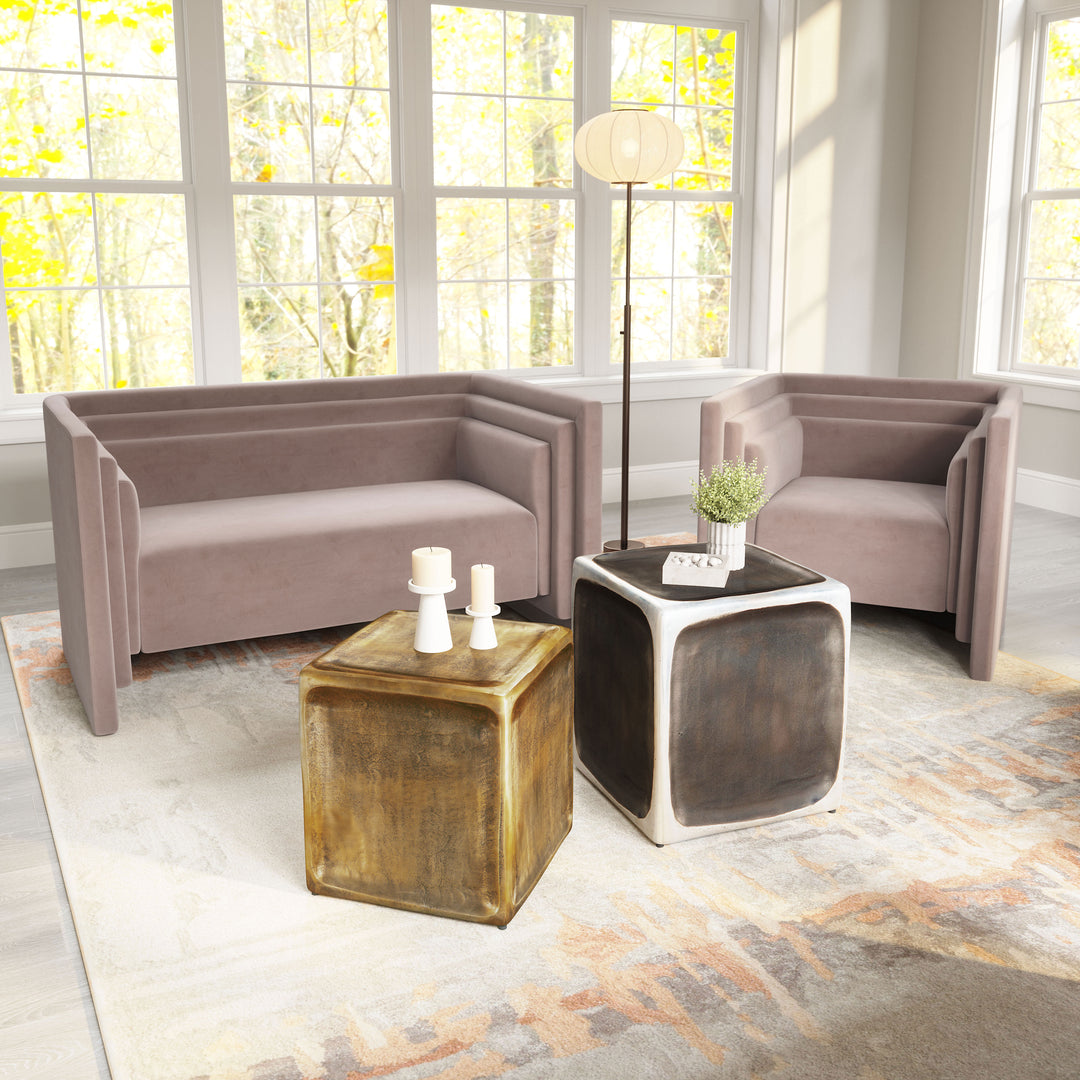 Zuo Brics Side Table Set (2-Piece) Multicolor