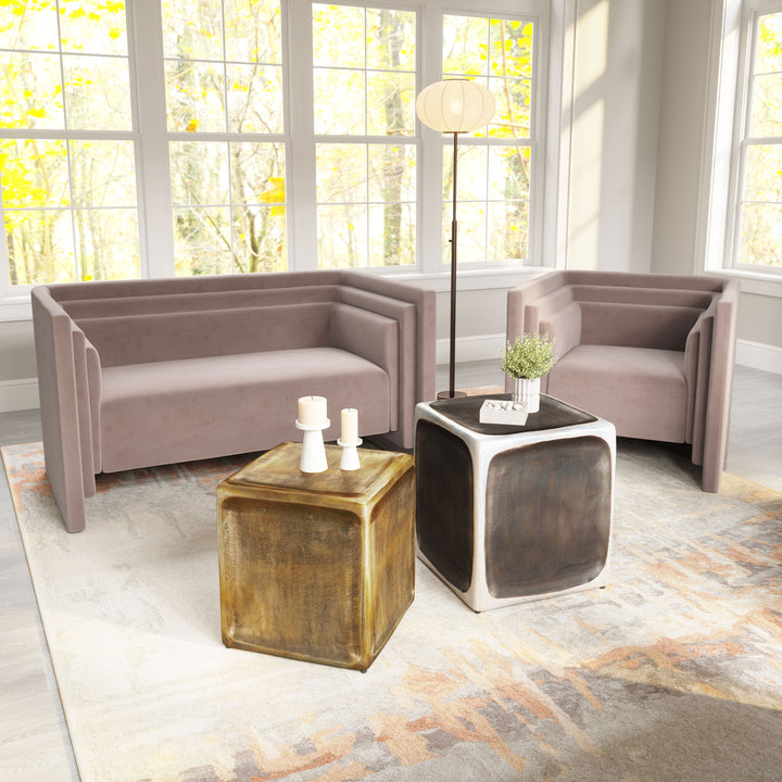 Zuo Brics Side Table Set (2-Piece) Multicolor