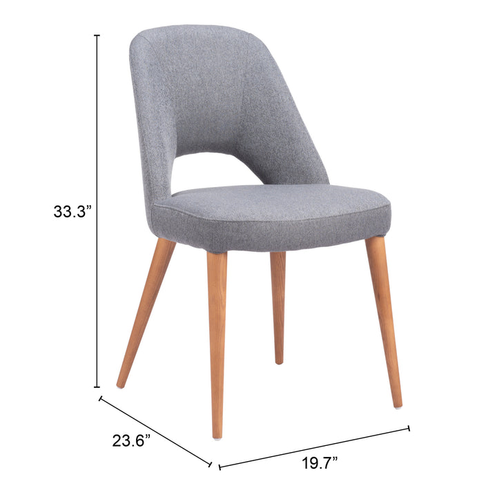 Zuo Leith Dining Chair (Set of 2) Gray