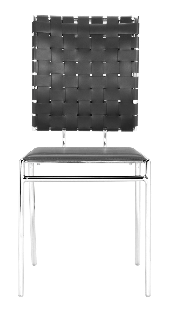 Zuo Criss Cross Dining Chair (Set of 4) Black