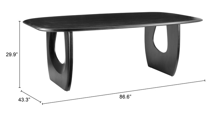 Zuo Arasan Dining Table Black