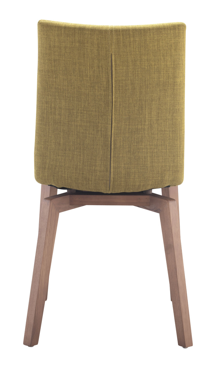 Zuo Orebro Dining Chair (Set of 2) Pea Green