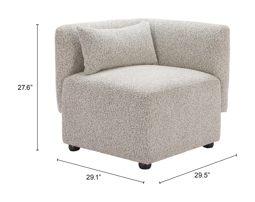 Zuo Simu Corner Chair Dune Greige
