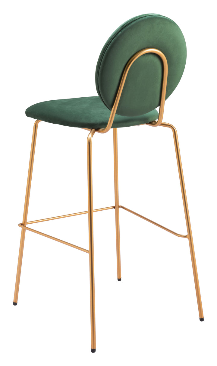 Zuo Odessa Barstool (Set of 2) Green & Gold