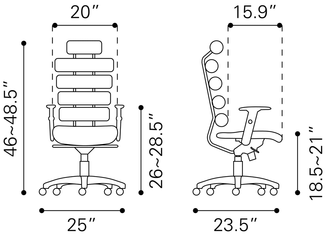 Zuo Unico Office Chair Black